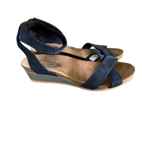Naot Navy Wand Wedge Sandal 39 - Picture 2 of 7